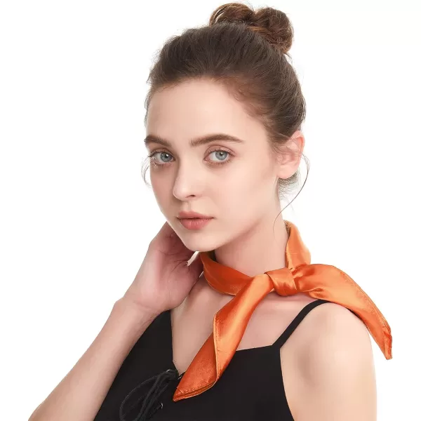 Zando Silk Feeling Scarf Square Chiffon Scarf Solid Color Bandanas Retro Scarfs for Women Neck Scarf Purse Scarf