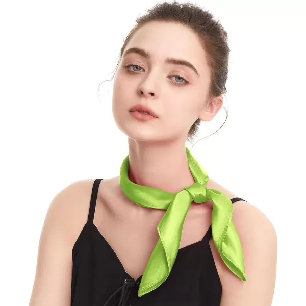 Zando Silk Feeling Scarf Square Chiffon Scarf Solid Color Bandanas Retro Scarfs for Women Neck Scarf Purse Scarf