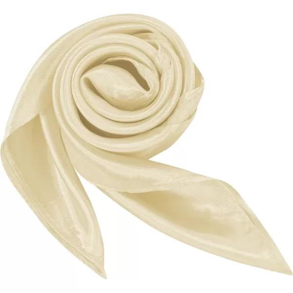 Zando Silk Feeling Scarf Square Chiffon Scarf Solid Color Bandanas Retro Scarfs for Women Neck Scarf Purse Scarf