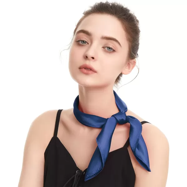 Zando Silk Feeling Scarf Square Chiffon Scarf Solid Color Bandanas Retro Scarfs for Women Neck Scarf Purse Scarf