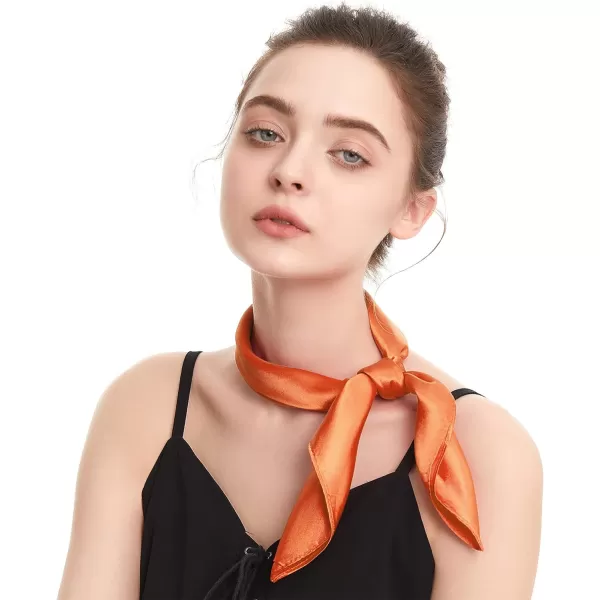 Zando Silk Feeling Scarf Square Chiffon Scarf Solid Color Bandanas Retro Scarfs for Women Neck Scarf Purse Scarf