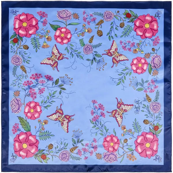 Zando Silk Feeling Scarf Square Chiffon Scarf Solid Color Bandanas Retro Scarfs for Women Neck Scarf Purse Scarf