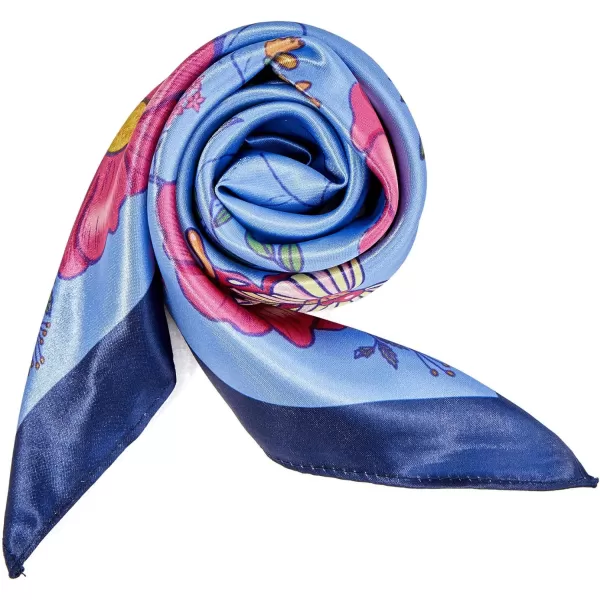 Zando Silk Feeling Scarf Square Chiffon Scarf Solid Color Bandanas Retro Scarfs for Women Neck Scarf Purse Scarf