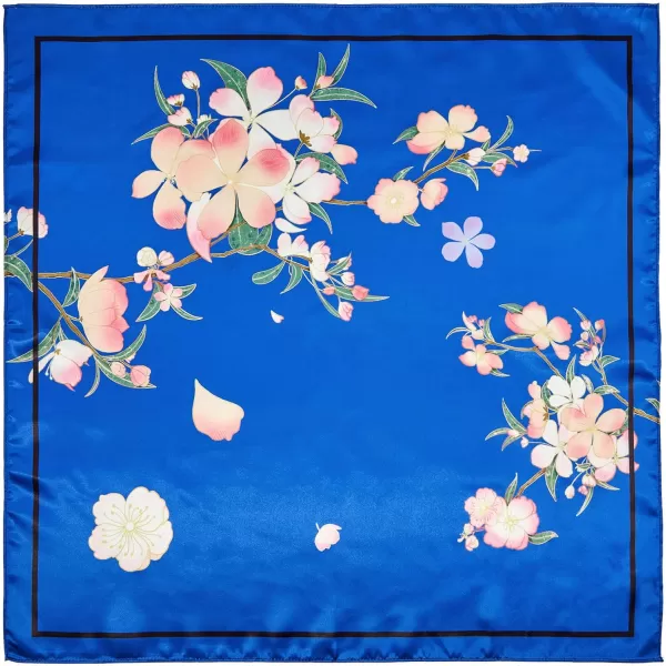 Zando Silk Feeling Scarf Square Chiffon Scarf Solid Color Bandanas Retro Scarfs for Women Neck Scarf Purse Scarf