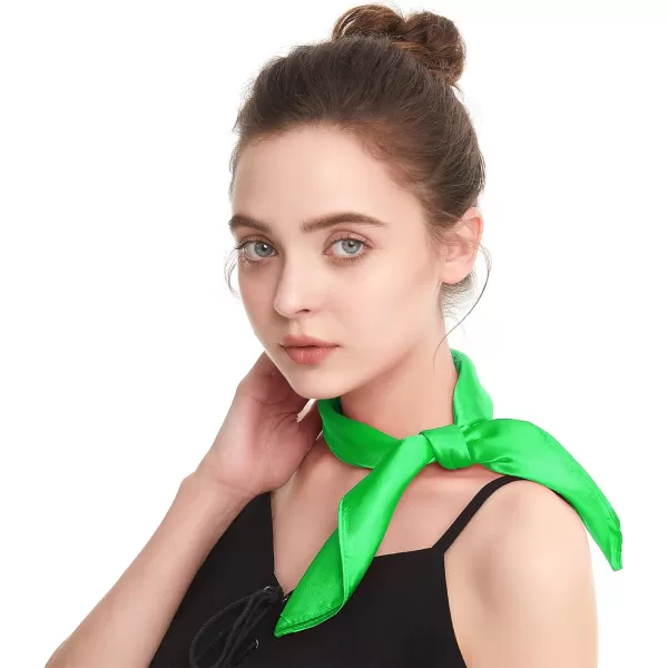 Zando Silk Feeling Scarf Square Chiffon Scarf Solid Color Bandanas Retro Scarfs for Women Neck Scarf Purse Scarf