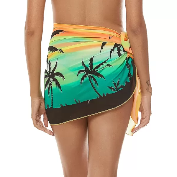 Zando Women Swimsuit Cover Ups Beach Cover Up Semi-Sheer Sarong Bathing Suit Coverup Short Swimwear Bikini Wrap Skirt
