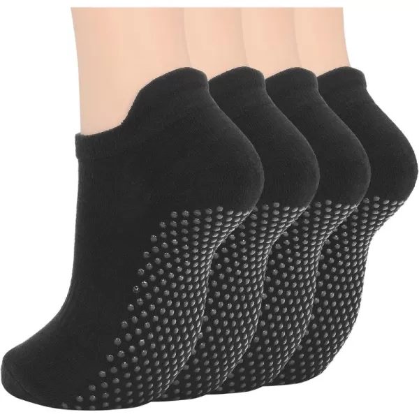 Zando Grip Pilates Socks for Women Non-slip Yoga Athletic Socks for Barre Ballet Barefoot Workout Hospital