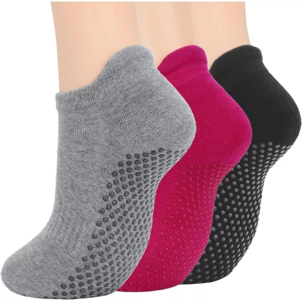 Zando Grip Pilates Socks for Women Non-slip Yoga Athletic Socks for Barre Ballet Barefoot Workout Hospital