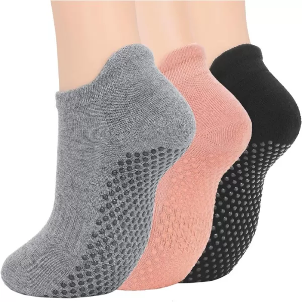 Zando Grip Pilates Socks for Women Non-slip Yoga Athletic Socks for Barre Ballet Barefoot Workout Hospital