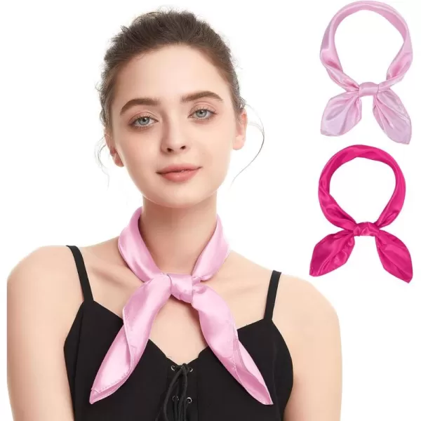 Zando Silk Feeling Scarf Square Chiffon Scarf Solid Color Bandanas Retro Scarfs for Women Neck Scarf Purse Scarf