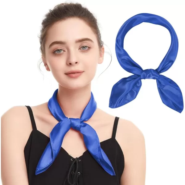 Zando Silk Feeling Scarf Square Chiffon Scarf Solid Color Bandanas Retro Scarfs for Women Neck Scarf Purse Scarf
