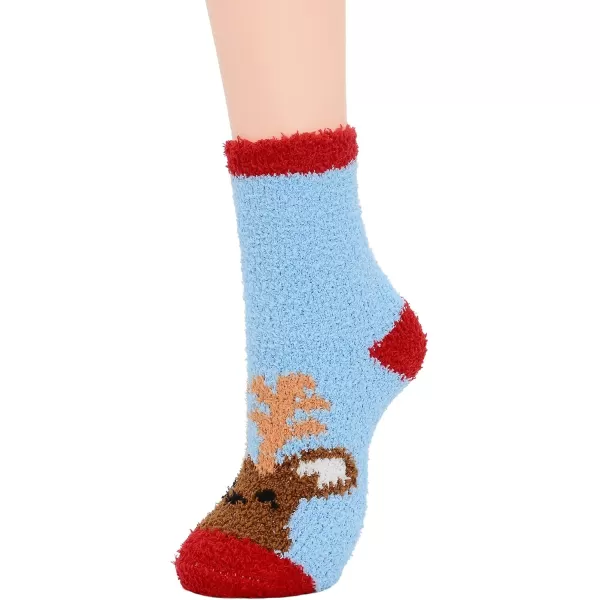 Zando Womens Soft Fuzzy Socks Thick Winter Fluffy Socks Cozy Warm Socks Comfy Slipper Socks Thick Home Sleeping Socks