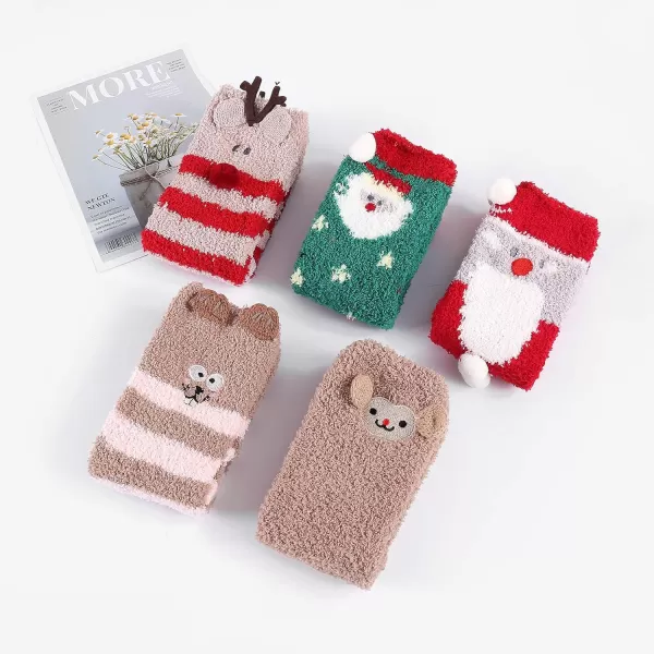 Zando Womens Soft Fuzzy Socks Thick Winter Fluffy Socks Cozy Warm Socks Comfy Slipper Socks Thick Home Sleeping Socks