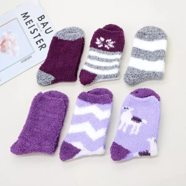 Zando Womens Soft Fuzzy Socks Thick Winter Fluffy Socks Cozy Warm Socks Comfy Slipper Socks Thick Home Sleeping Socks