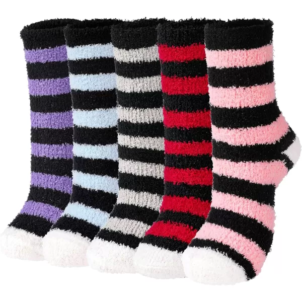 Zando Womens Soft Fuzzy Socks Thick Winter Fluffy Socks Cozy Warm Socks Comfy Slipper Socks Thick Home Sleeping Socks
