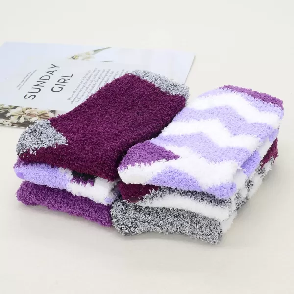 Zando Womens Soft Fuzzy Socks Thick Winter Fluffy Socks Cozy Warm Socks Comfy Slipper Socks Thick Home Sleeping Socks