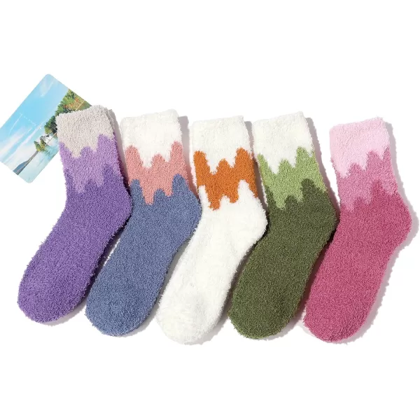 Zando Womens Soft Fuzzy Socks Thick Winter Fluffy Socks Cozy Warm Socks Comfy Slipper Socks Thick Home Sleeping Socks
