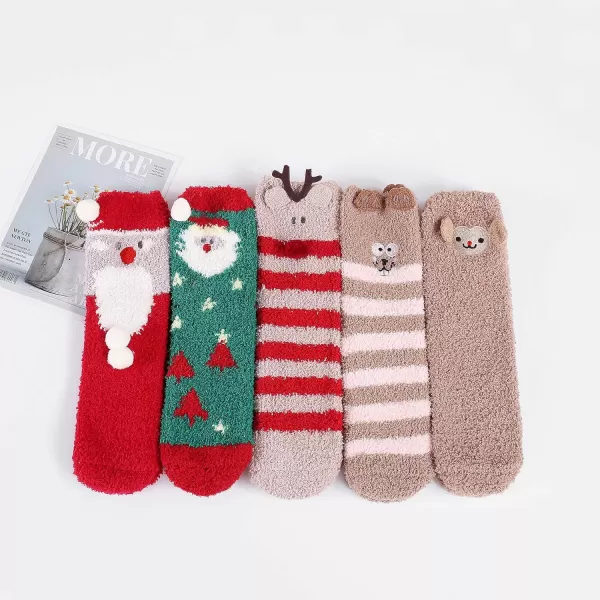 Zando Womens Soft Fuzzy Socks Thick Winter Fluffy Socks Cozy Warm Socks Comfy Slipper Socks Thick Home Sleeping Socks