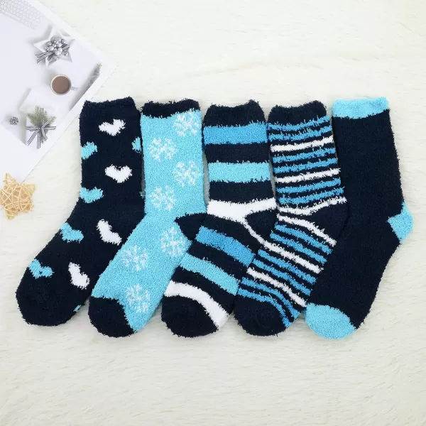 Zando Womens Soft Fuzzy Socks Thick Winter Fluffy Socks Cozy Warm Socks Comfy Slipper Socks Thick Home Sleeping Socks