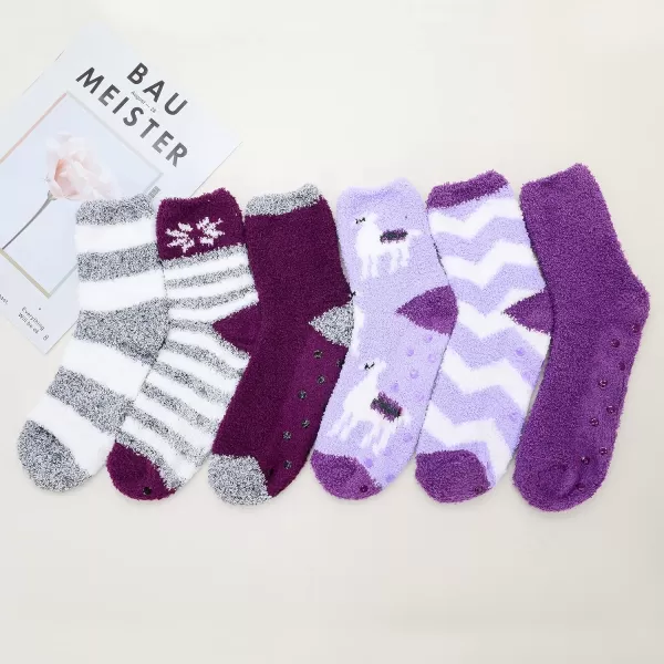 Zando Womens Soft Fuzzy Socks Thick Winter Fluffy Socks Cozy Warm Socks Comfy Slipper Socks Thick Home Sleeping Socks