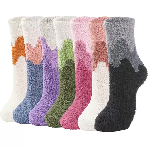 Zando Womens Soft Fuzzy Socks Thick Winter Fluffy Socks Cozy Warm Socks Comfy Slipper Socks Thick Home Sleeping Socks