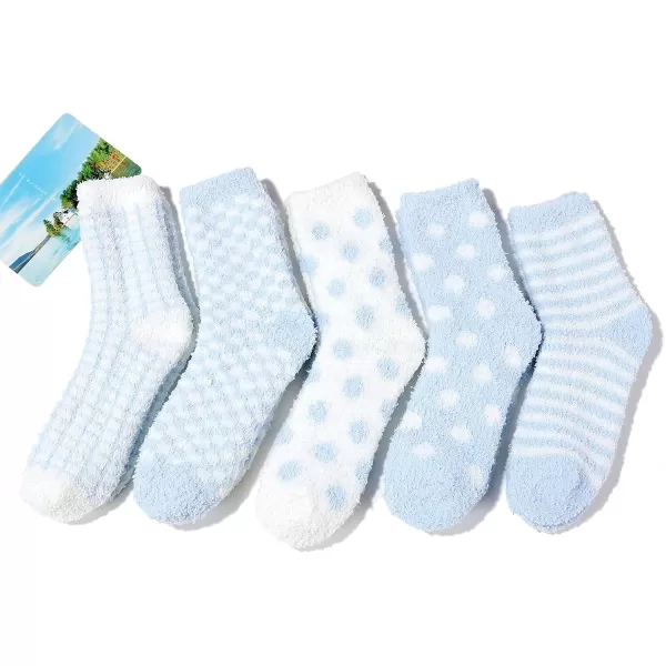 Zando Womens Soft Fuzzy Socks Thick Winter Fluffy Socks Cozy Warm Socks Comfy Slipper Socks Thick Home Sleeping Socks