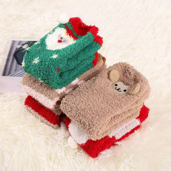 Zando Womens Soft Fuzzy Socks Thick Winter Fluffy Socks Cozy Warm Socks Comfy Slipper Socks Thick Home Sleeping Socks