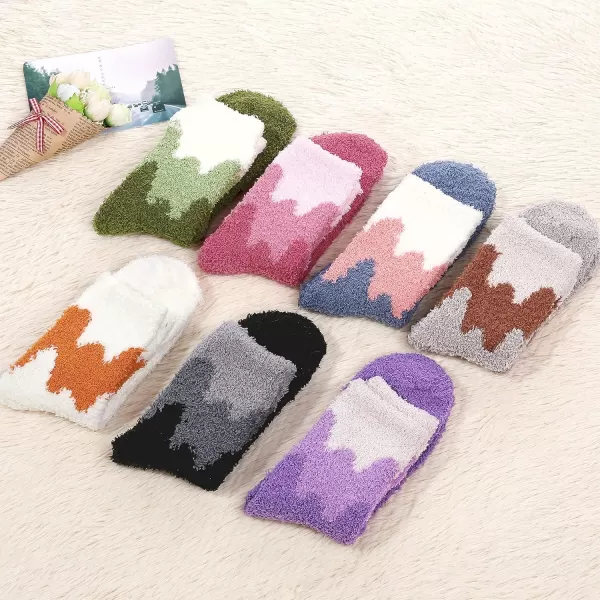 Zando Womens Soft Fuzzy Socks Thick Winter Fluffy Socks Cozy Warm Socks Comfy Slipper Socks Thick Home Sleeping Socks