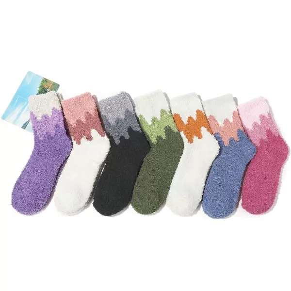 Zando Womens Soft Fuzzy Socks Thick Winter Fluffy Socks Cozy Warm Socks Comfy Slipper Socks Thick Home Sleeping Socks