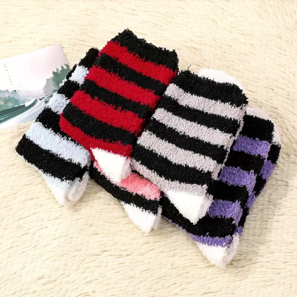 Zando Womens Soft Fuzzy Socks Thick Winter Fluffy Socks Cozy Warm Socks Comfy Slipper Socks Thick Home Sleeping Socks