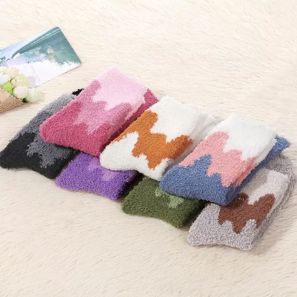 Zando Womens Soft Fuzzy Socks Thick Winter Fluffy Socks Cozy Warm Socks Comfy Slipper Socks Thick Home Sleeping Socks