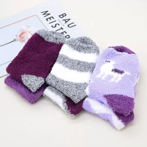 Zando Womens Soft Fuzzy Socks Thick Winter Fluffy Socks Cozy Warm Socks Comfy Slipper Socks Thick Home Sleeping Socks
