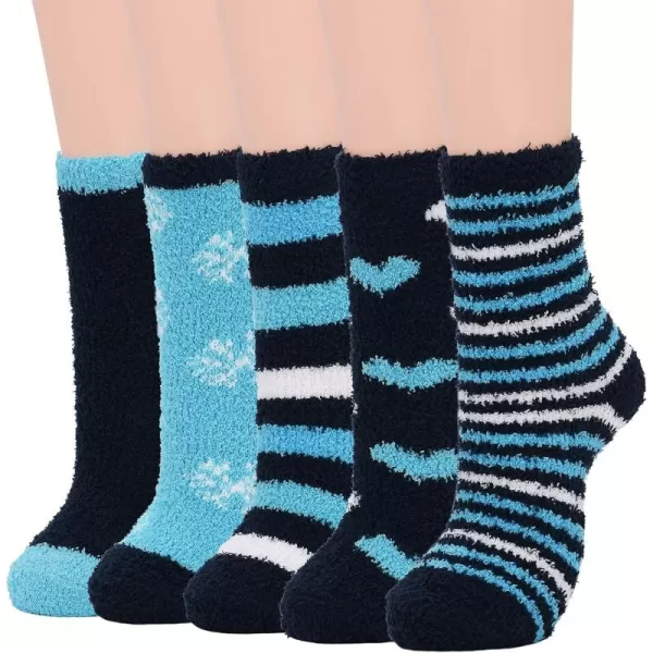 Zando Womens Soft Fuzzy Socks Thick Winter Fluffy Socks Cozy Warm Socks Comfy Slipper Socks Thick Home Sleeping Socks
