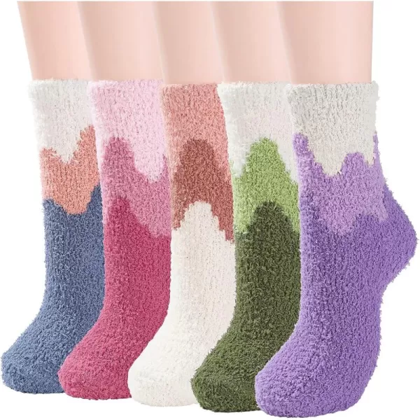 Zando Womens Soft Fuzzy Socks Thick Winter Fluffy Socks Cozy Warm Socks Comfy Slipper Socks Thick Home Sleeping Socks