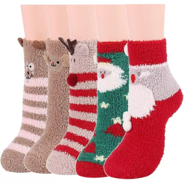 Zando Womens Soft Fuzzy Socks Thick Winter Fluffy Socks Cozy Warm Socks Comfy Slipper Socks Thick Home Sleeping Socks