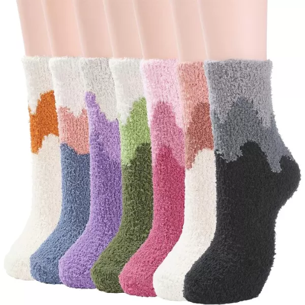 Zando Womens Soft Fuzzy Socks Thick Winter Fluffy Socks Cozy Warm Socks Comfy Slipper Socks Thick Home Sleeping Socks