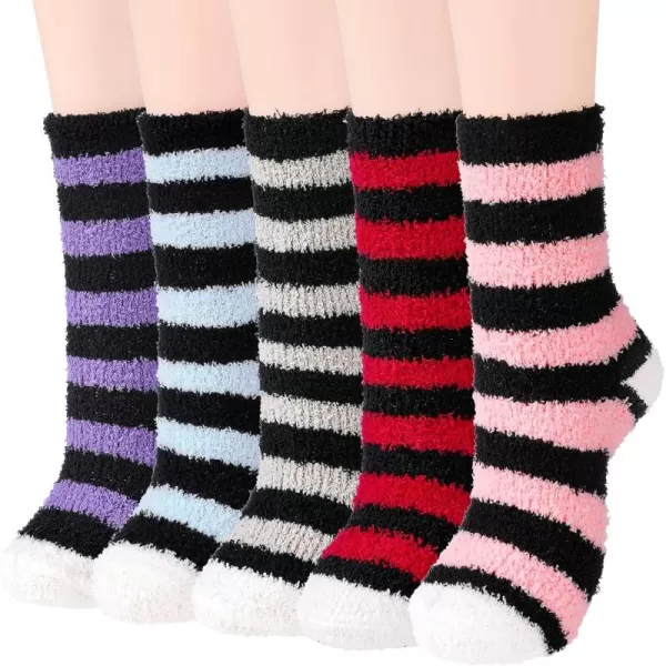 Zando Womens Soft Fuzzy Socks Thick Winter Fluffy Socks Cozy Warm Socks Comfy Slipper Socks Thick Home Sleeping Socks