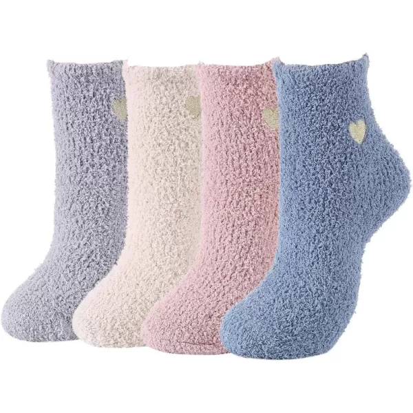 Zando Womens Soft Fuzzy Socks Thick Winter Fluffy Socks Cozy Warm Socks Comfy Slipper Socks Thick Home Sleeping Socks