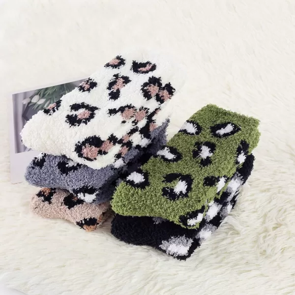 Zando Women Warm Super Soft Plush Slipper Sock Winter Fluffy Microfiber Crew Socks Casual Home Sleeping Fuzzy Cozy Sock