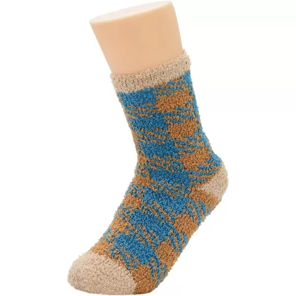 Zando Women Warm Super Soft Plush Slipper Sock Winter Fluffy Microfiber Crew Socks Casual Home Sleeping Fuzzy Cozy Sock