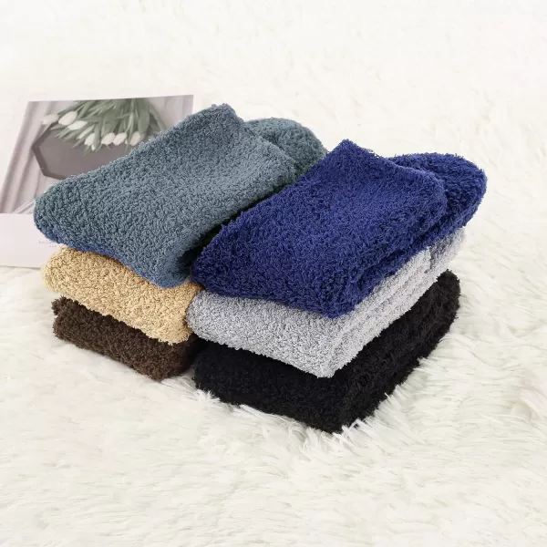 Zando Women Warm Super Soft Plush Slipper Sock Winter Fluffy Microfiber Crew Socks Casual Home Sleeping Fuzzy Cozy Sock