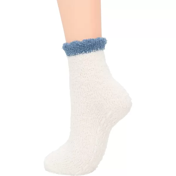 Zando Women Warm Super Soft Plush Slipper Sock Winter Fluffy Microfiber Crew Socks Casual Home Sleeping Fuzzy Cozy Sock