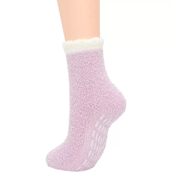 Zando Women Warm Super Soft Plush Slipper Sock Winter Fluffy Microfiber Crew Socks Casual Home Sleeping Fuzzy Cozy Sock