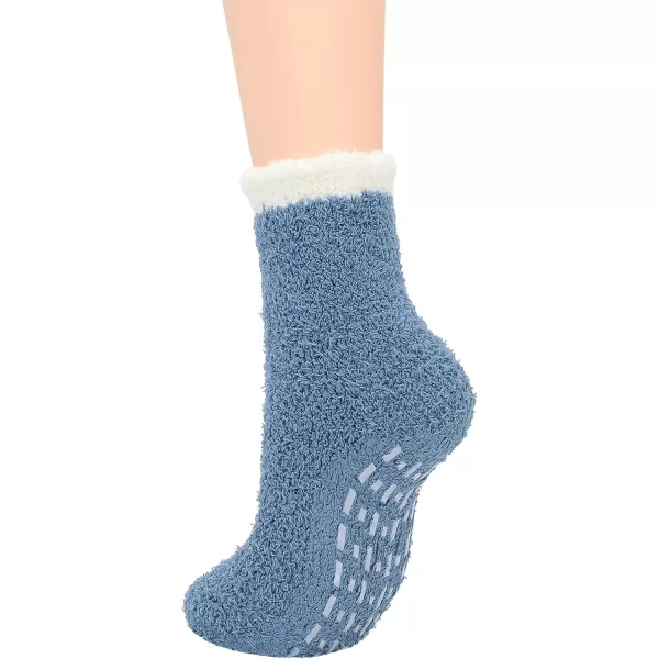 Zando Women Warm Super Soft Plush Slipper Sock Winter Fluffy Microfiber Crew Socks Casual Home Sleeping Fuzzy Cozy Sock