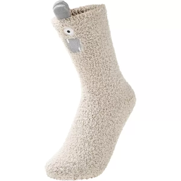 Zando Women Warm Super Soft Plush Slipper Sock Winter Fluffy Microfiber Crew Socks Casual Home Sleeping Fuzzy Cozy Sock