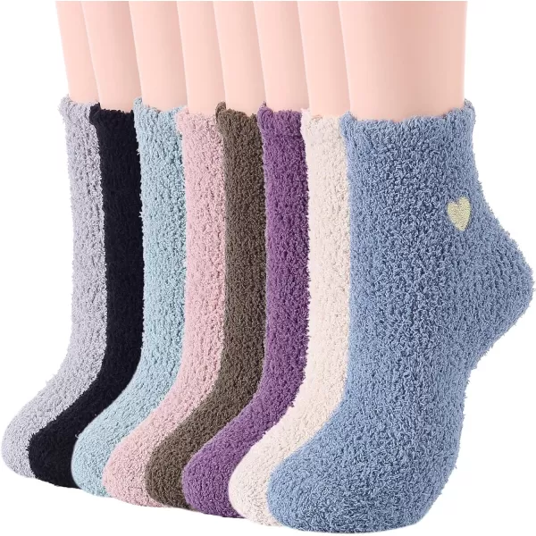 Zando Women Warm Super Soft Plush Slipper Sock Winter Fluffy Microfiber Crew Socks Casual Home Sleeping Fuzzy Cozy Sock