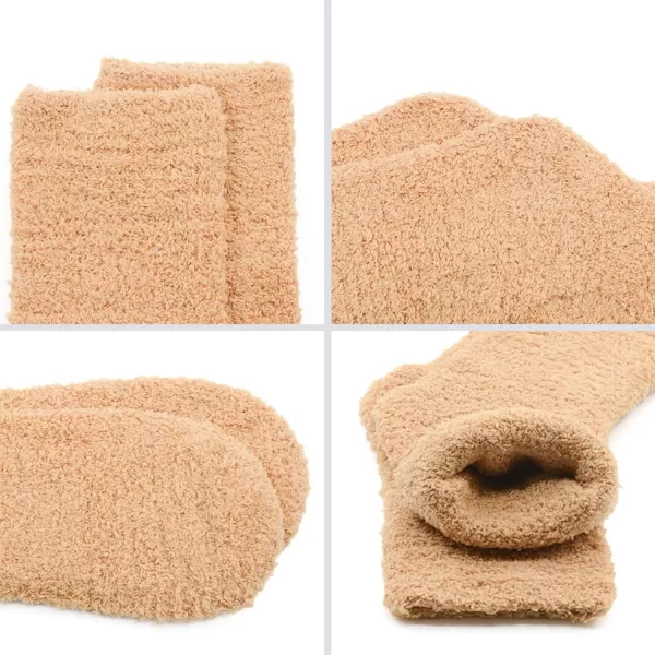 Zando Women Warm Super Soft Plush Slipper Sock Winter Fluffy Microfiber Crew Socks Casual Home Sleeping Fuzzy Cozy Sock