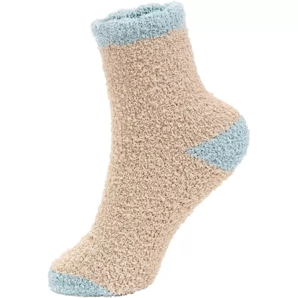 Zando Women Warm Super Soft Plush Slipper Sock Winter Fluffy Microfiber Crew Socks Casual Home Sleeping Fuzzy Cozy Sock