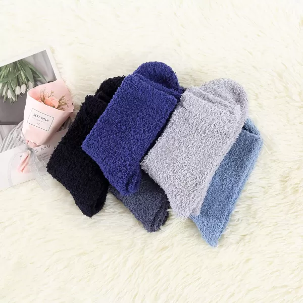 Zando Women Warm Super Soft Plush Slipper Sock Winter Fluffy Microfiber Crew Socks Casual Home Sleeping Fuzzy Cozy Sock