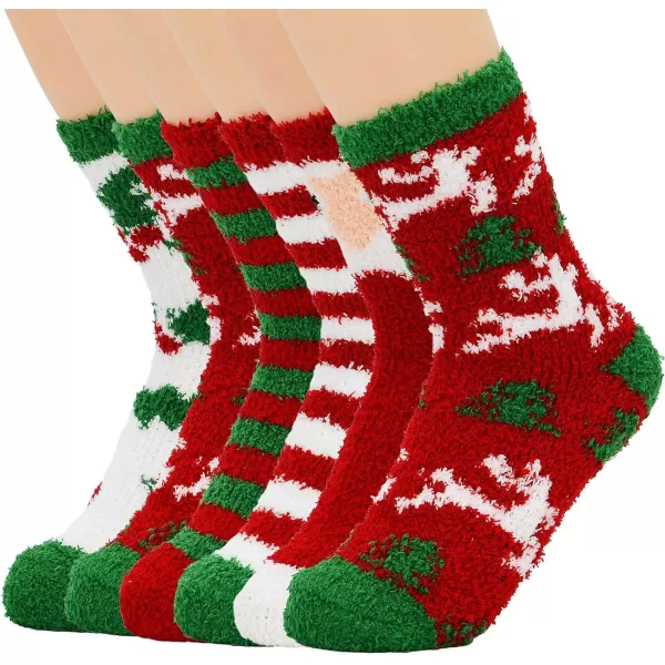 Zando Women Warm Super Soft Plush Slipper Sock Winter Fluffy Microfiber Crew Socks Casual Home Sleeping Fuzzy Cozy Sock